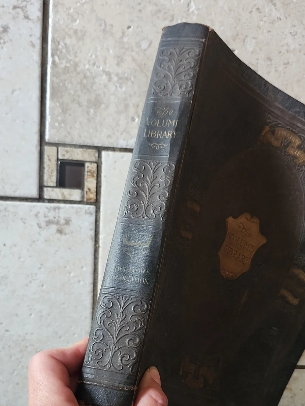 The Volume Library Leather Book By Abram Royer Brubacher 1924 Copyright